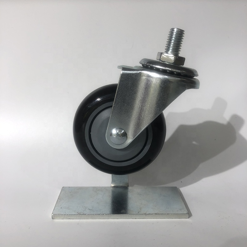 Heavy Duty Caster Wheels Swivel Black Polyurethane PU 4"/5" Small Caster Wheels