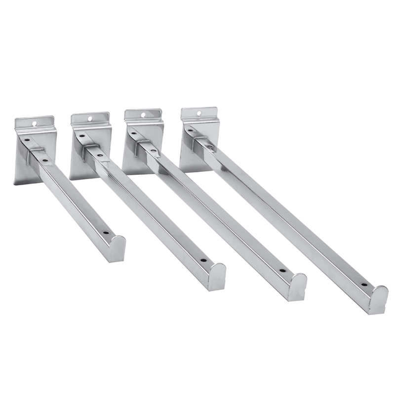 HEAVY DUTY SQUARE TUBE SLATWALL HOOK for WOODEN SHELF and GLASS SHELF HANGER