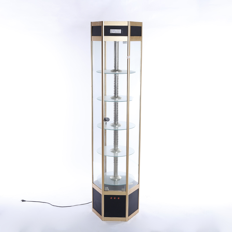 Yiwu Hotter Grand Hexagonal Acrylic and Metal Display Rack with Light