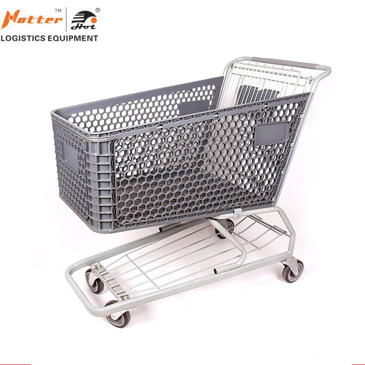 YIWU HOTTRE Supermarket 125L Trolley, Plastic Shopping Trolley/cart for Supermarket