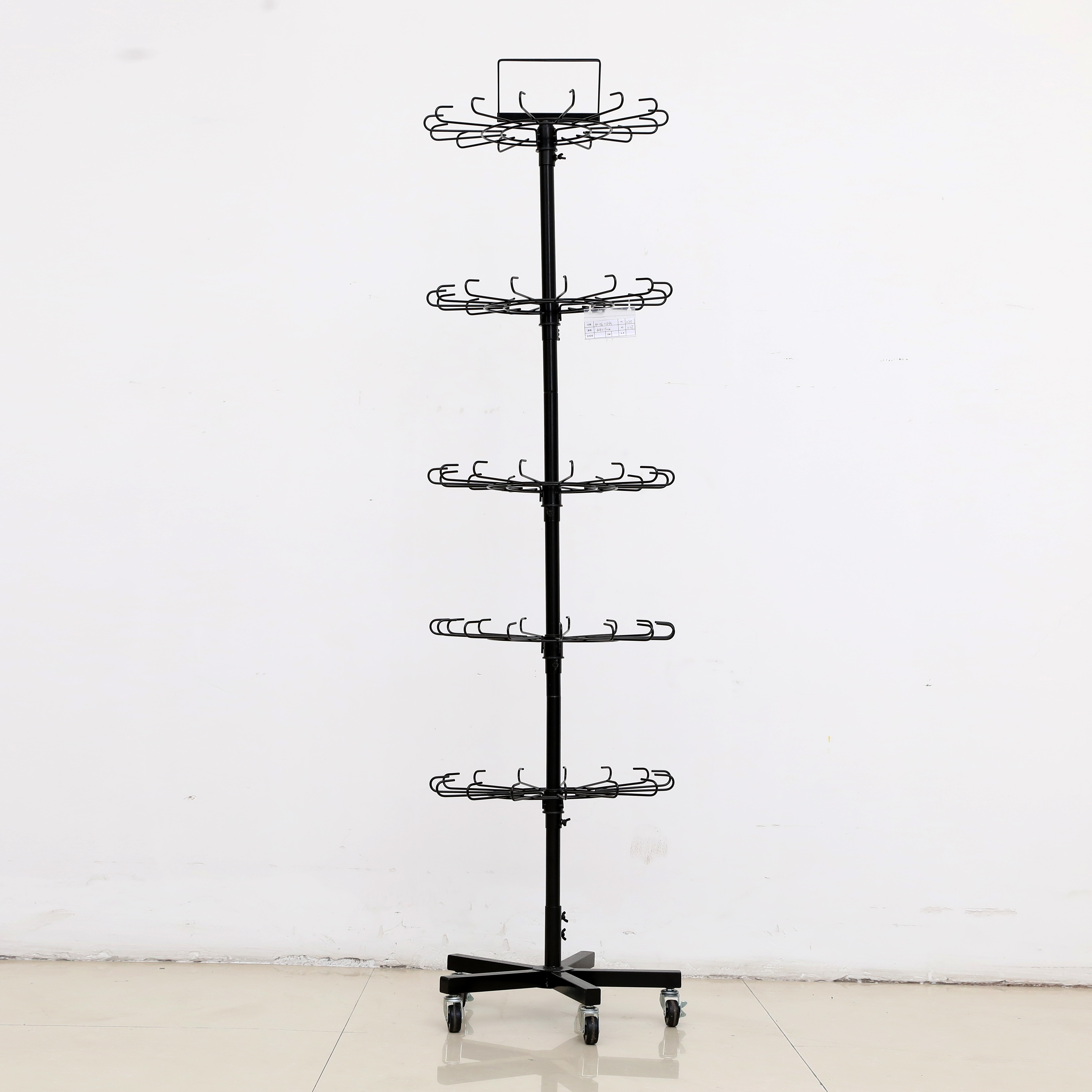 Newest Sale Modern Style Yiwu Hotter logo Put Hook Display Rolling Stand Rack