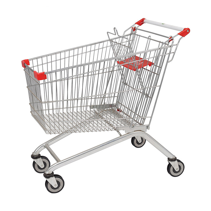 2022 Cheap Supermarket Shopping Cart Trolley Baby Cart for Supermarket Vegetable Shopping Trolley Cart