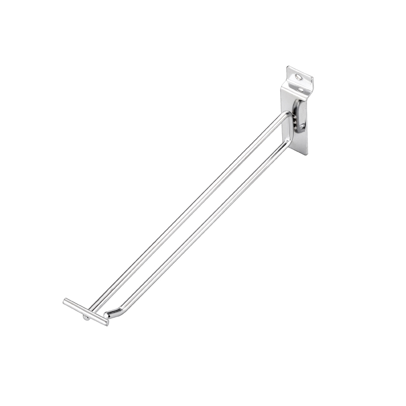 DOUBLE LINE SLATWALL HOOK WITH PRICE TAG