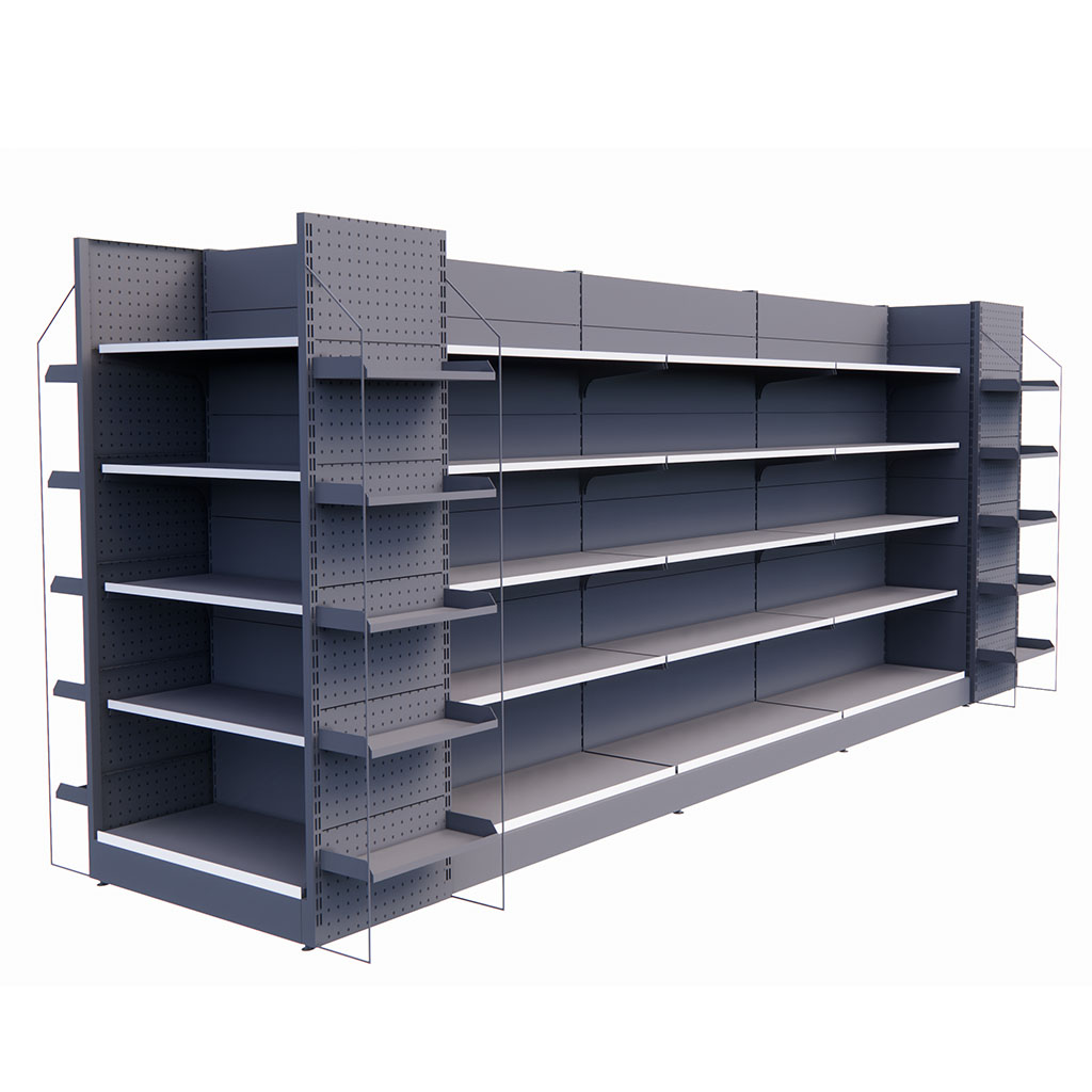 Latest Product Double-side Supermarket Display Shelf Retail Grocery Display Gondola Shelves