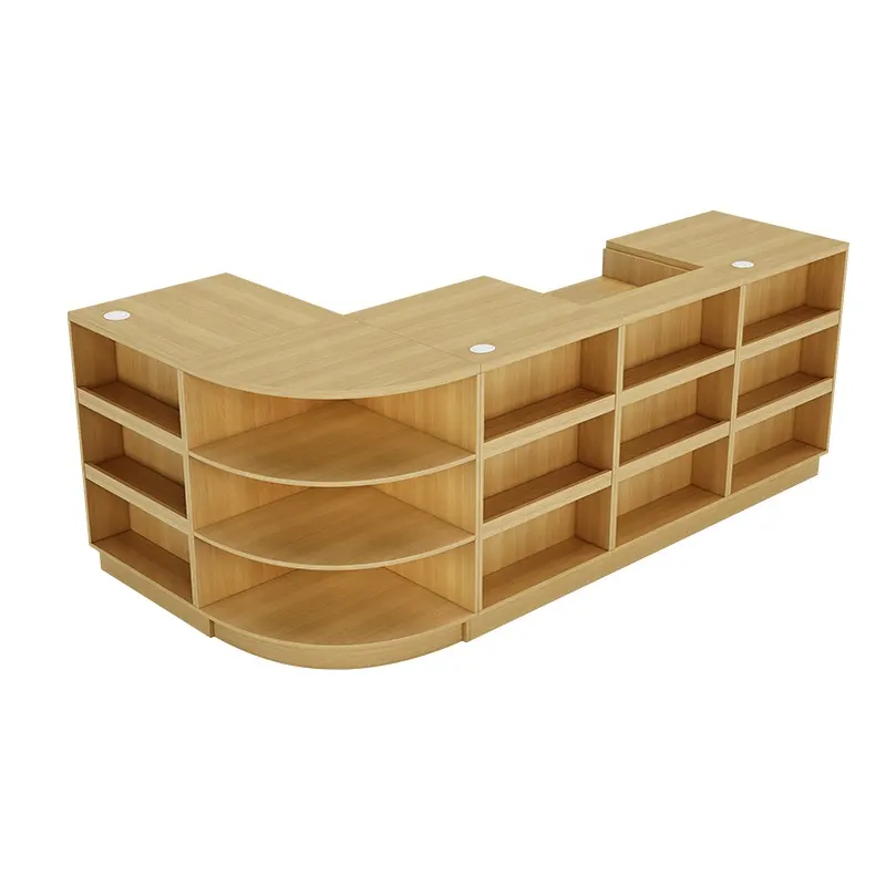 Boutique  Supermarkets Stores Display Rack Wooden Checkout Counter