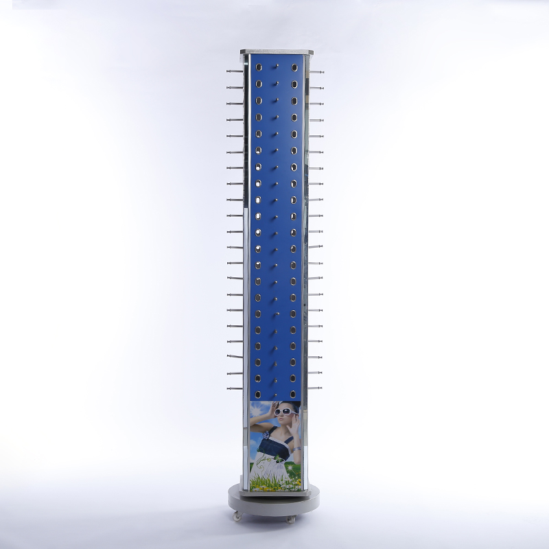 Yiwu Hotter High Four square Rotatable Aluminium Alloy Glass Display Rack