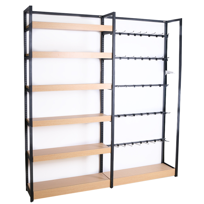 Yiwu Hotter Six Layer Single-sided Wooden Supermarket Shelf