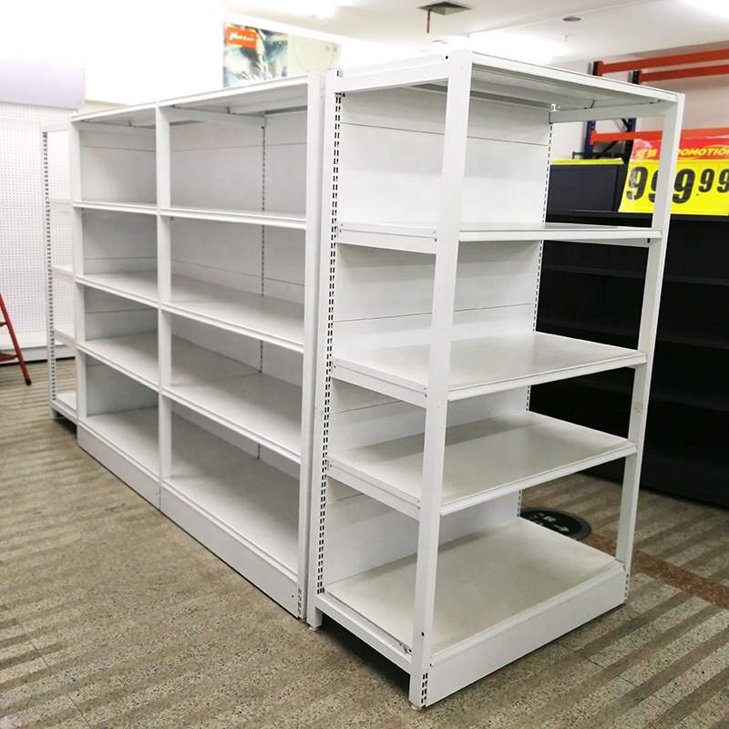 New Design Four Pillars Heavy Duty Supermarket Shelf Workable Price Gondola Display Shelves