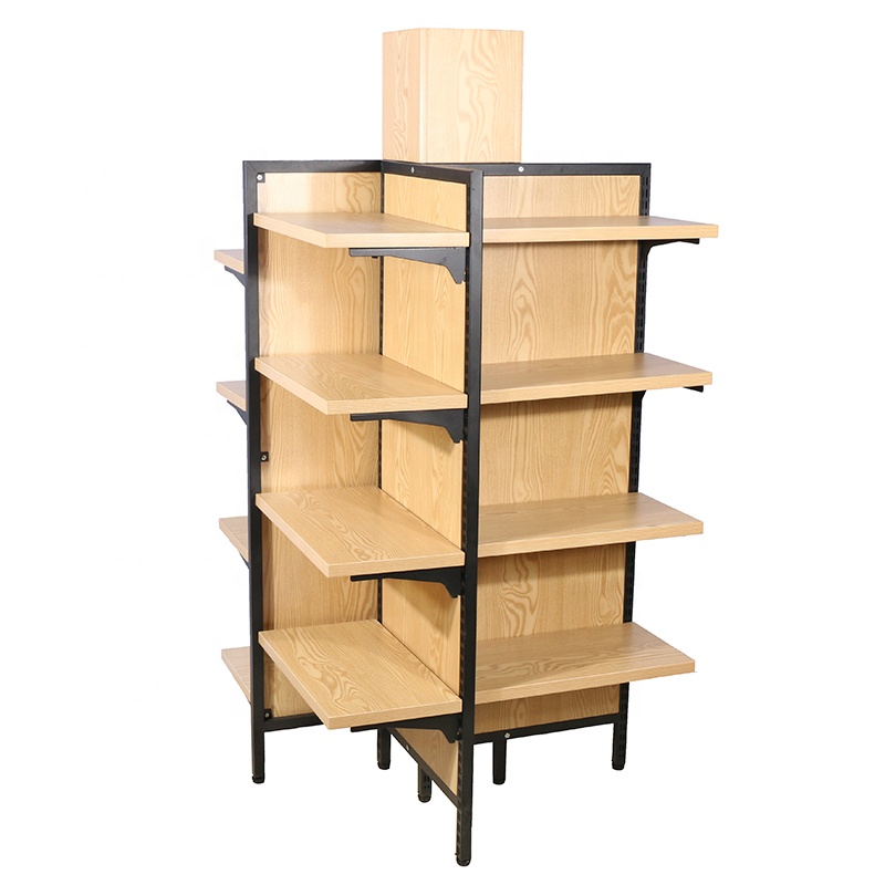 Factory Latest Wooden Display Stand for Shelving Multi-function Purpose Grocery Store Display Shelves