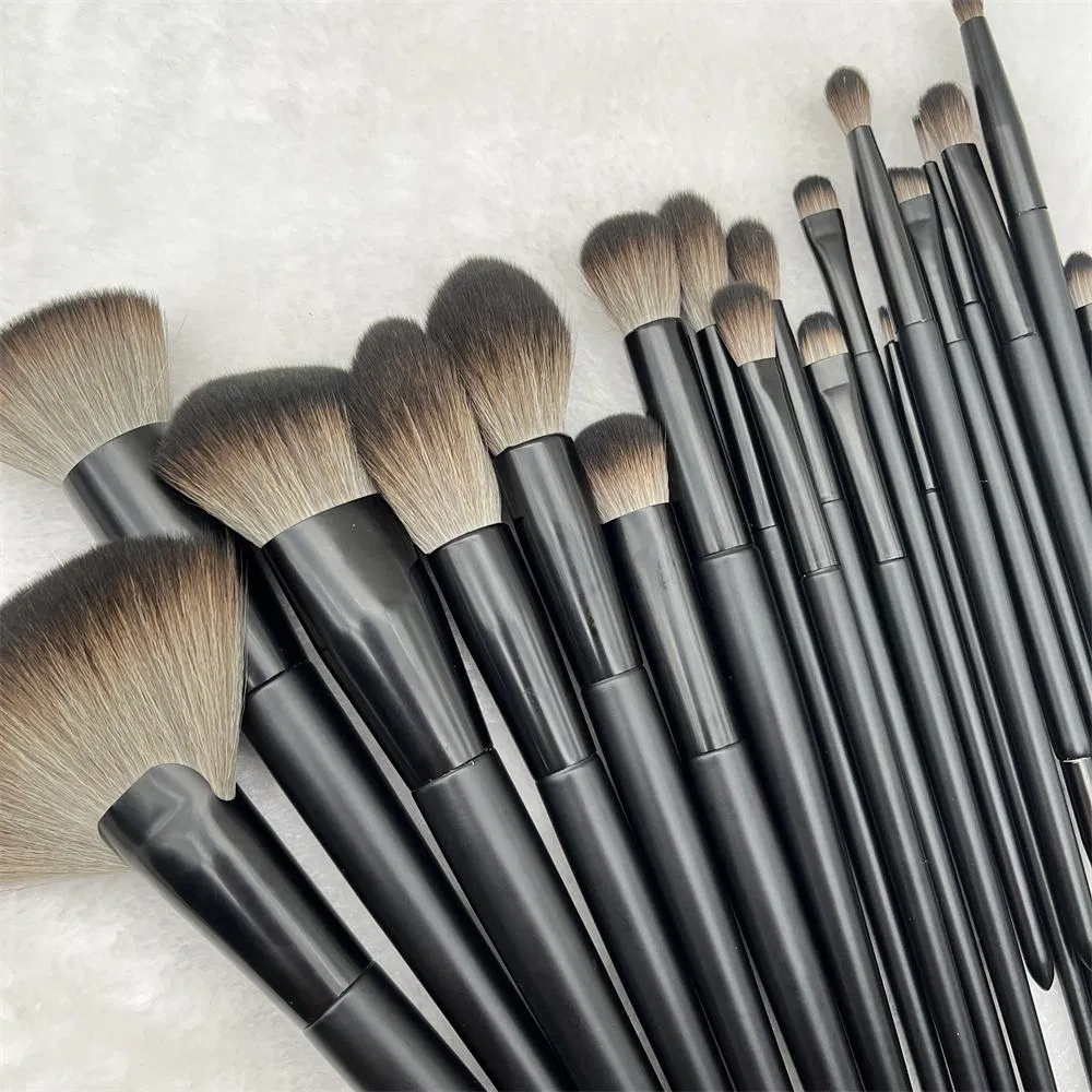 Wholesale Black 20PCS Synthetic Hair Wood Unique Customized Makeup Brush Set