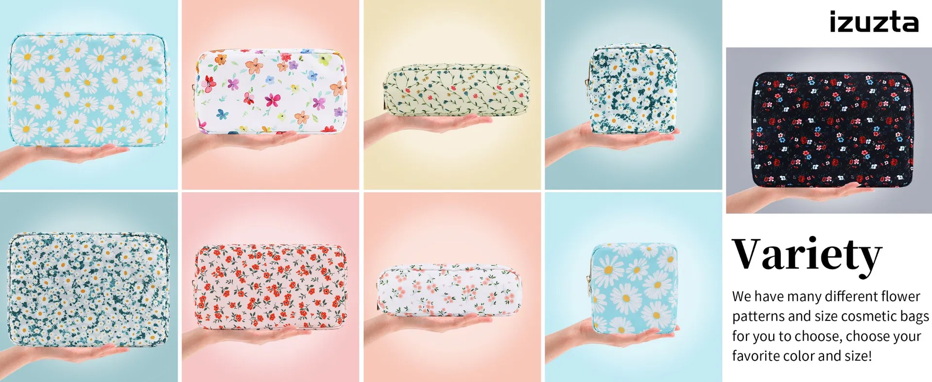 Bolsa de Maquiagem Floral