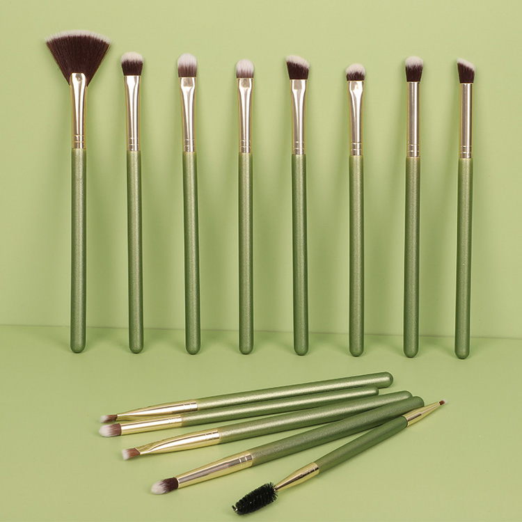 Venda Quente Cabelo Castanho 7 Grande Variedade 20 Peças 15PCS 14 Conjunto de Pincéis de Maquiagem Profissional Vegano de Dupla Ponta