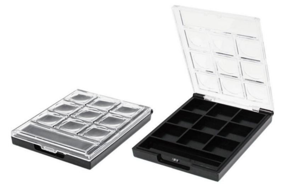 Fábrica de Embalagens de Beleza da China 2 4 6 8 10 12 14 15 24 Grade de Cores Pan Bem Ecológico 8 Paleta de Sombras Recarregável Vazia
