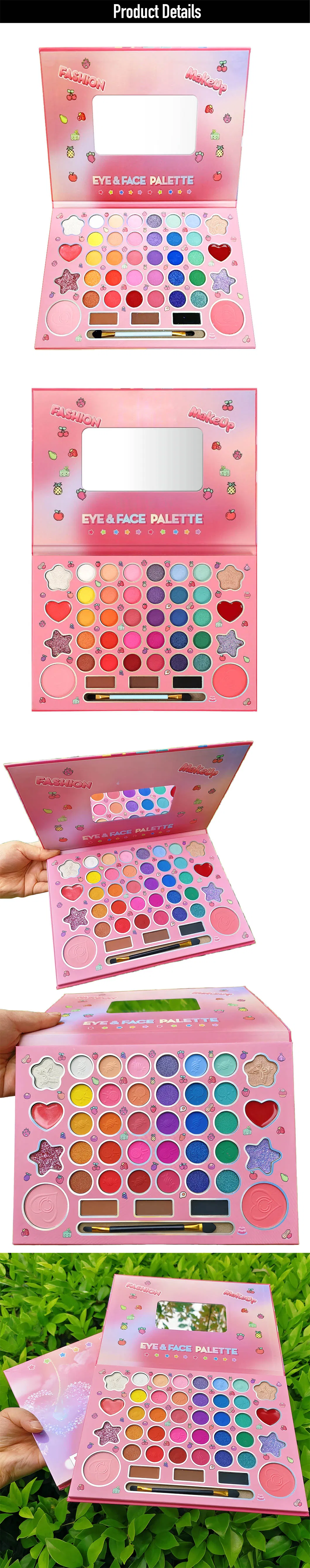 Kit de Maquiagem Estilo Cartoon Fashion para Rosto e Olhos