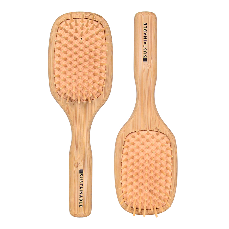 Escova de Cabelo de Bambu Ecológica com Almofada de Ar, Pente de Massagem Portátil para Massagear o Couro Cabeludo, Essenciais para o Lar, Ferramentas para o Banheiro