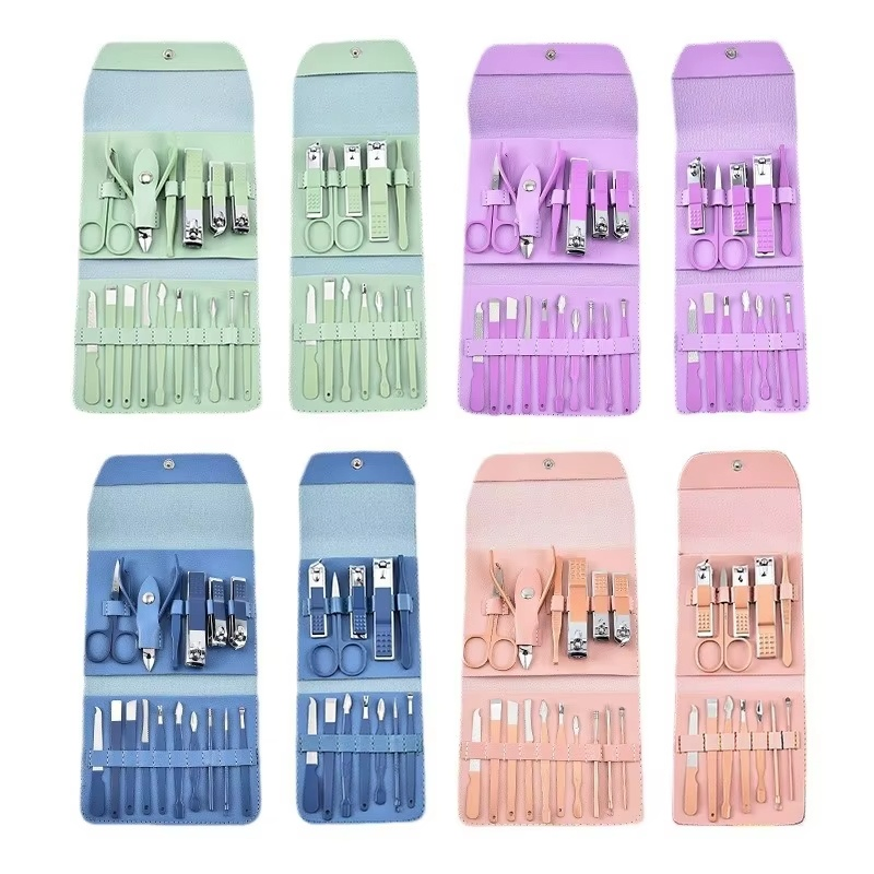 Conjunto de Beleza Profissional Popular para Venda Quente na Fábrica Ferramentas de Pedicure 16 PCS Conjunto de Manicure