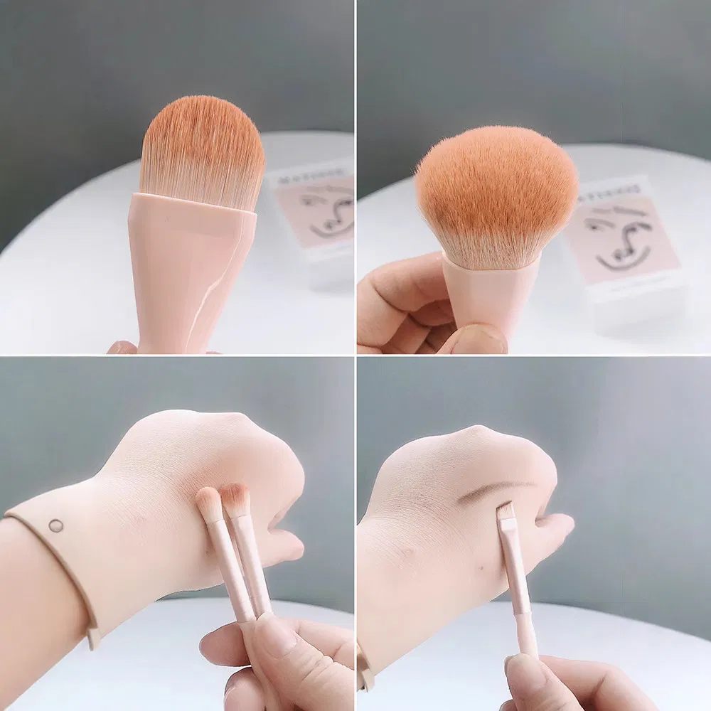 Conjunto de Pincéis de Maquiagem Portátil de Luxo Mini Kit de Pincéis Cosméticos para Viagem com Estojo de Armazenamento