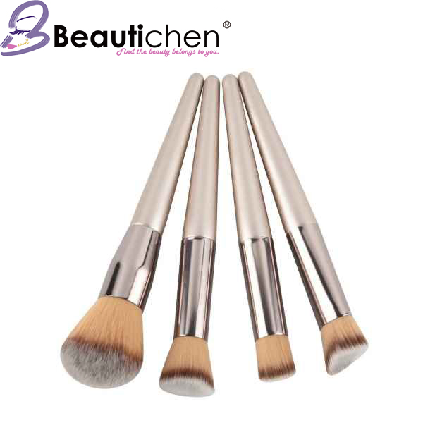 Conjunto de Pincéis de Maquiagem Vegano com Estilo Novo da Marca Beautichen, Pincéis de Maquiagem Personalizados com Cabo Brilhante de Nylon