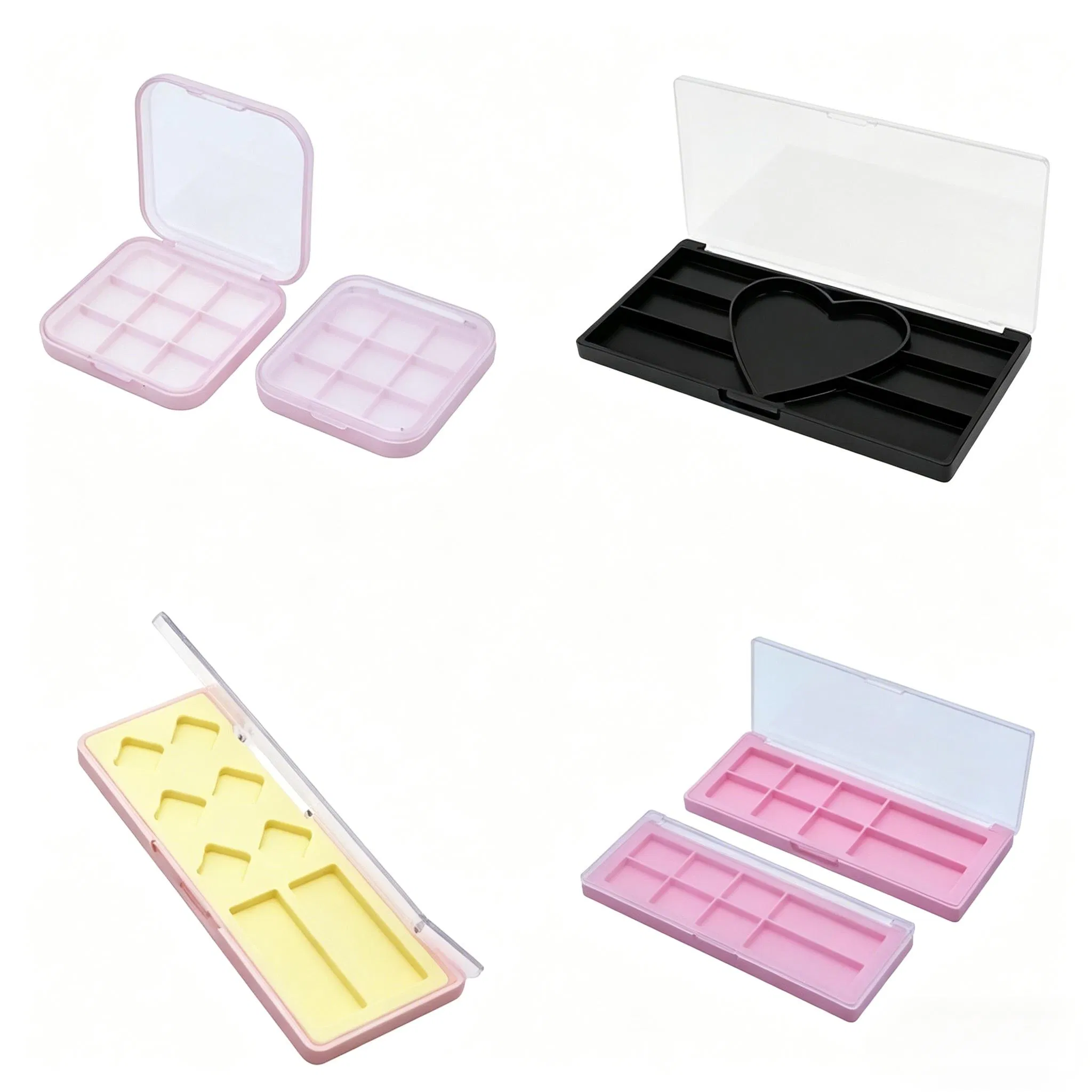 Embalagem de Pó de Sombra da China Presente Blush Portátil 2 4 6 8 10 12 18 24 32 Caixa Vazia de Maquiagem em Grelha Paleta de Pintura com Pigmento Aquoso Caixa de Pintura Corporal