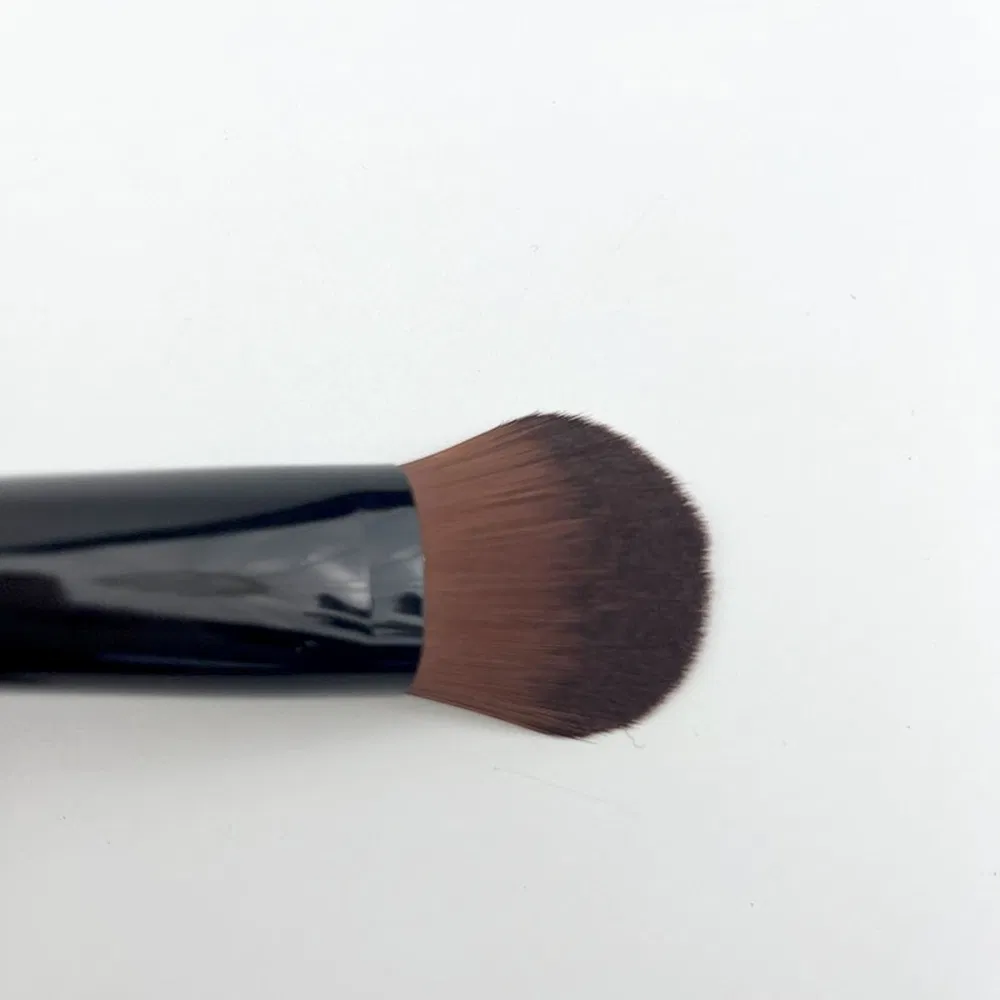 Distribuidor de Pincel de Contorno de Cerdas Naturais de Cabelo de Cabra para Mistura de Maquiagem para Sombra de Olhos