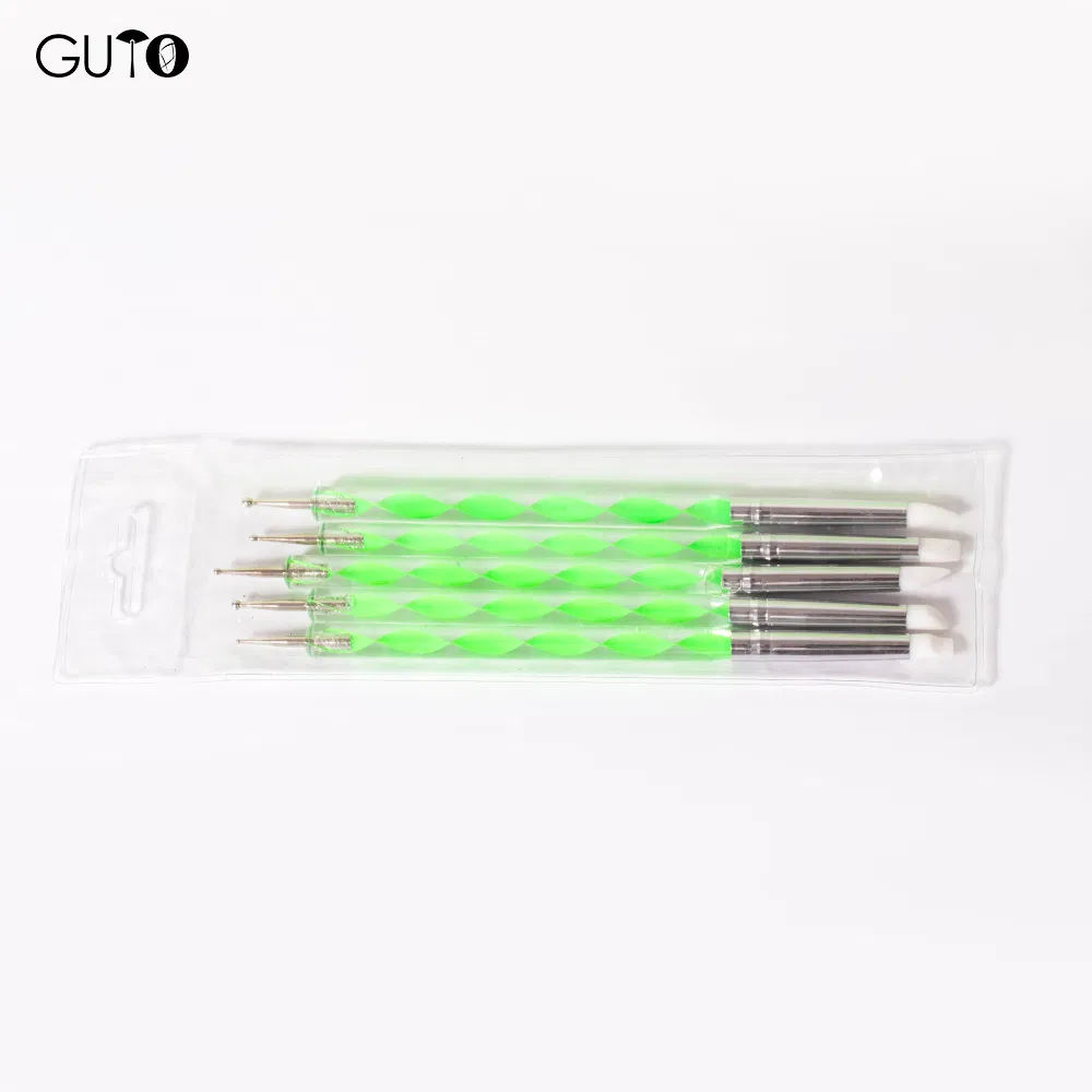 Ferramenta Profissional Verde para Pontilhismo de Unhas Guyo para Beleza das Unhas