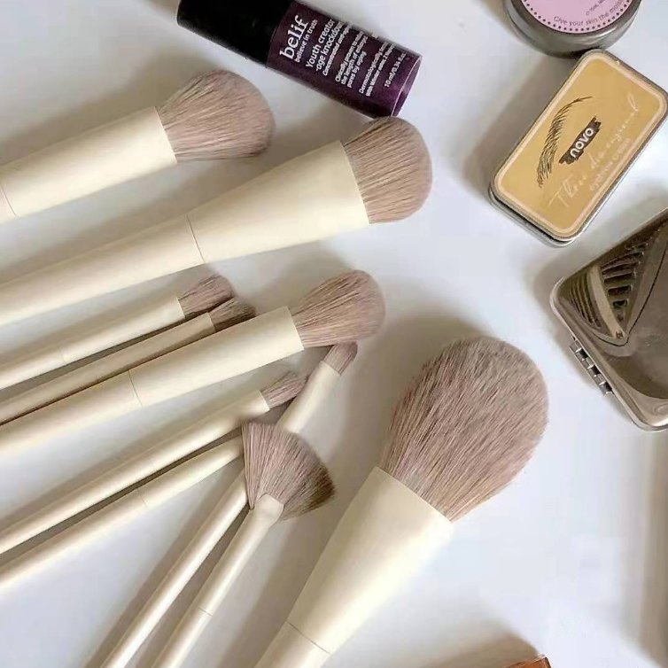 Conjunto de Pincéis de Maquiagem Simples com Dez Peças, Produtos de Beleza Profissionais por Atacado