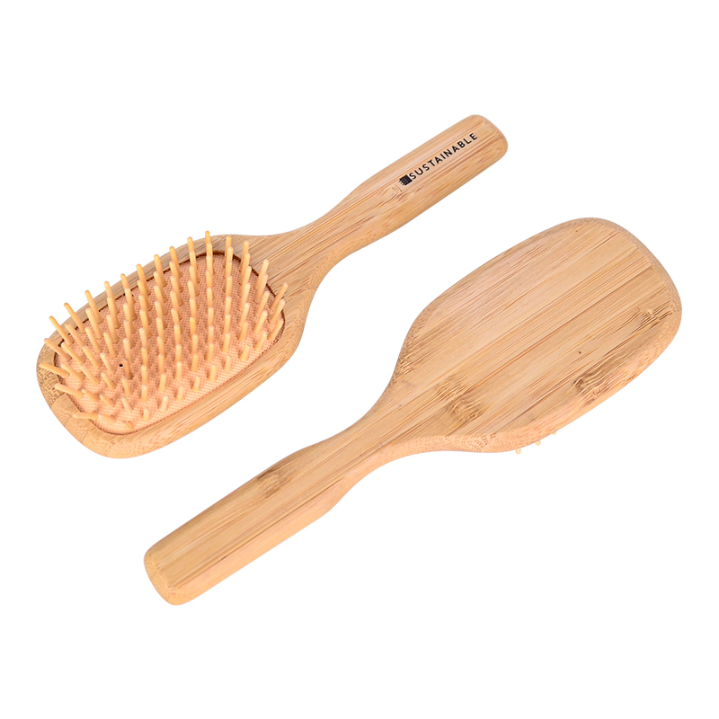 Escova de Cabelo de Bambu Ecológica com Almofada de Ar, Pente de Massagem Portátil para Massagear o Couro Cabeludo, Essenciais para o Lar, Ferramentas para o Banheiro