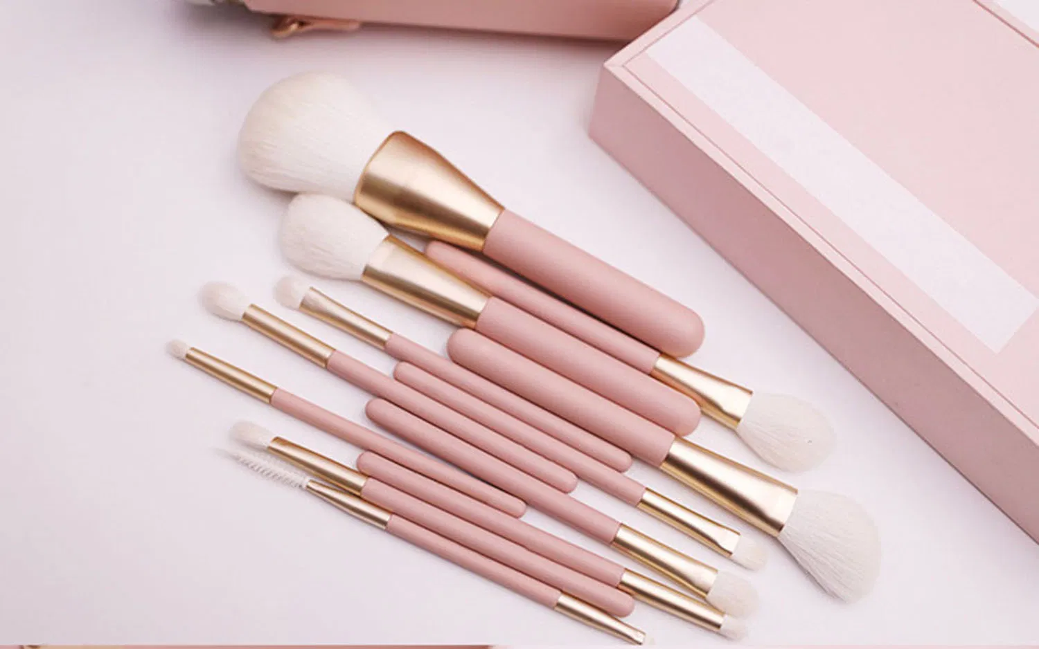 12 PCS Pink Portable Super Soft ODM OEM Customized Makeup Brush Set T