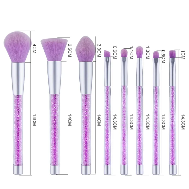 Pincéis de Maquiagem Cristal Rosa