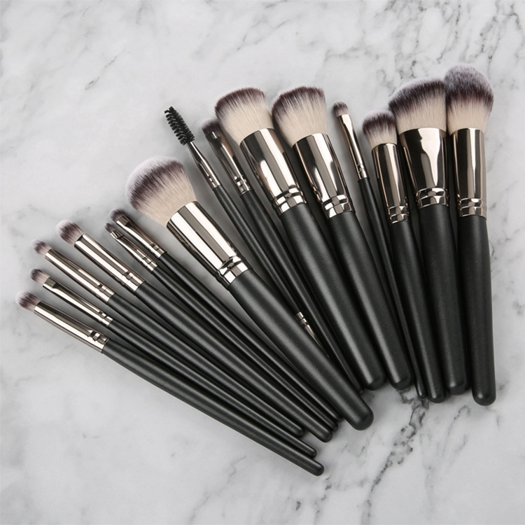 Garantia de Comércio Profissional Amostra Grátis Etiqueta Privada 15 PCS Conjunto de Pincéis de Maquiagem Kabuki Seus Próprios Pincéis de Maquiagem