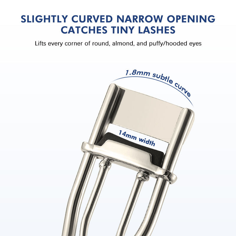 Ferramenta de Beleza em Metal para Maquiagem de Cílios Profissional Curling de Cílios Portátil em Aço Inoxidável