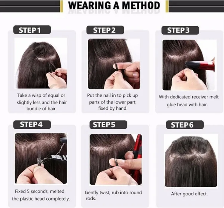 Ferro de Fusão para Extensões de Cabelo Profissional, Conector de Calor Loof, Ferramenta de Derretimento para Extensões