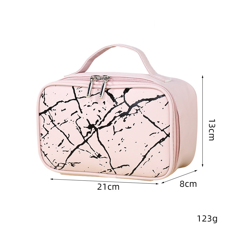 Organizador de Viagem de Grande Capacidade Estojo para Pincéis de Maquiagem Bolsa de Cosméticos em Couro PU Personalizada
