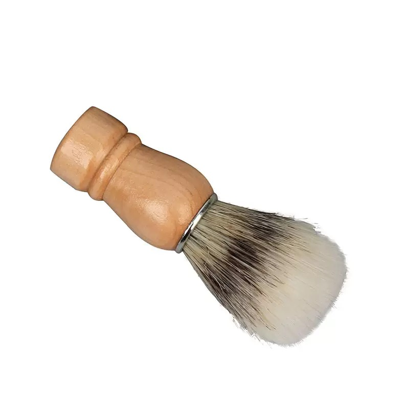 Pincel de Barba Masculino Ecológico Portátil, Escova Natural para Barba, Ferramenta de Limpeza Facial para Barba