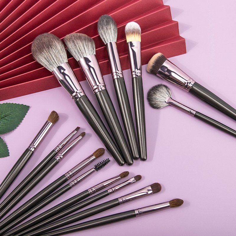 Fabricantes OEM 15 Conjunto de Pincéis de Maquiagem de Fibra Natural da Fundação Pincéis Cosméticos