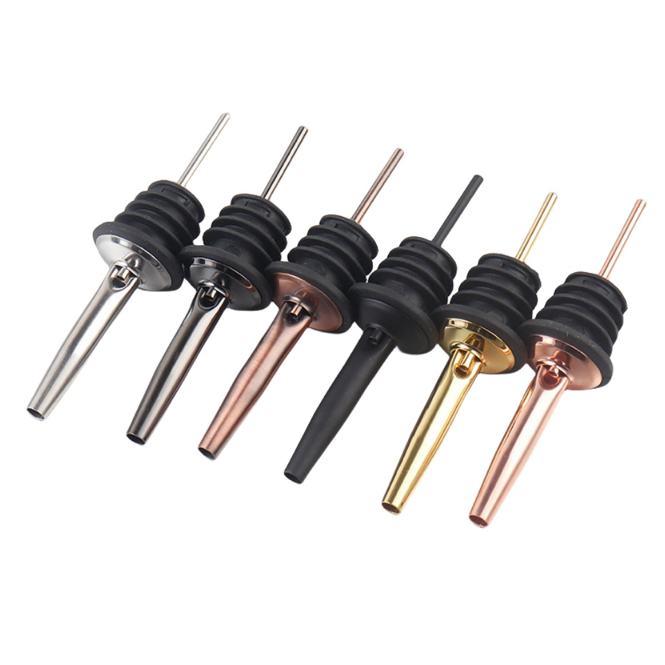 Acessórios de Cortiça para Vinho em Aço Inoxidável, Despejador de Vinho, Tampa Automática para Garrafa, Bico de Despejo para Cortiça de Vinho