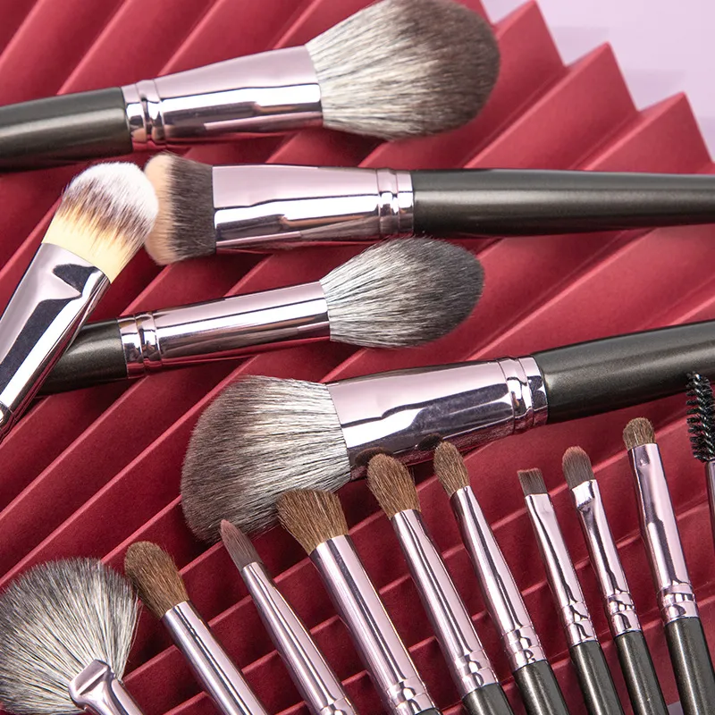 Fabricantes OEM 15 Conjunto de Pincéis de Maquiagem de Fibra Natural da Fundação Pincéis Cosméticos
