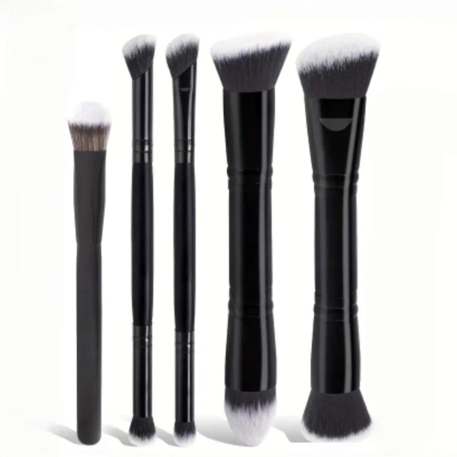 Custom Portable Double-Sided Makeup Brush Set Multi-Functional Foundation Blush Eye Brushes