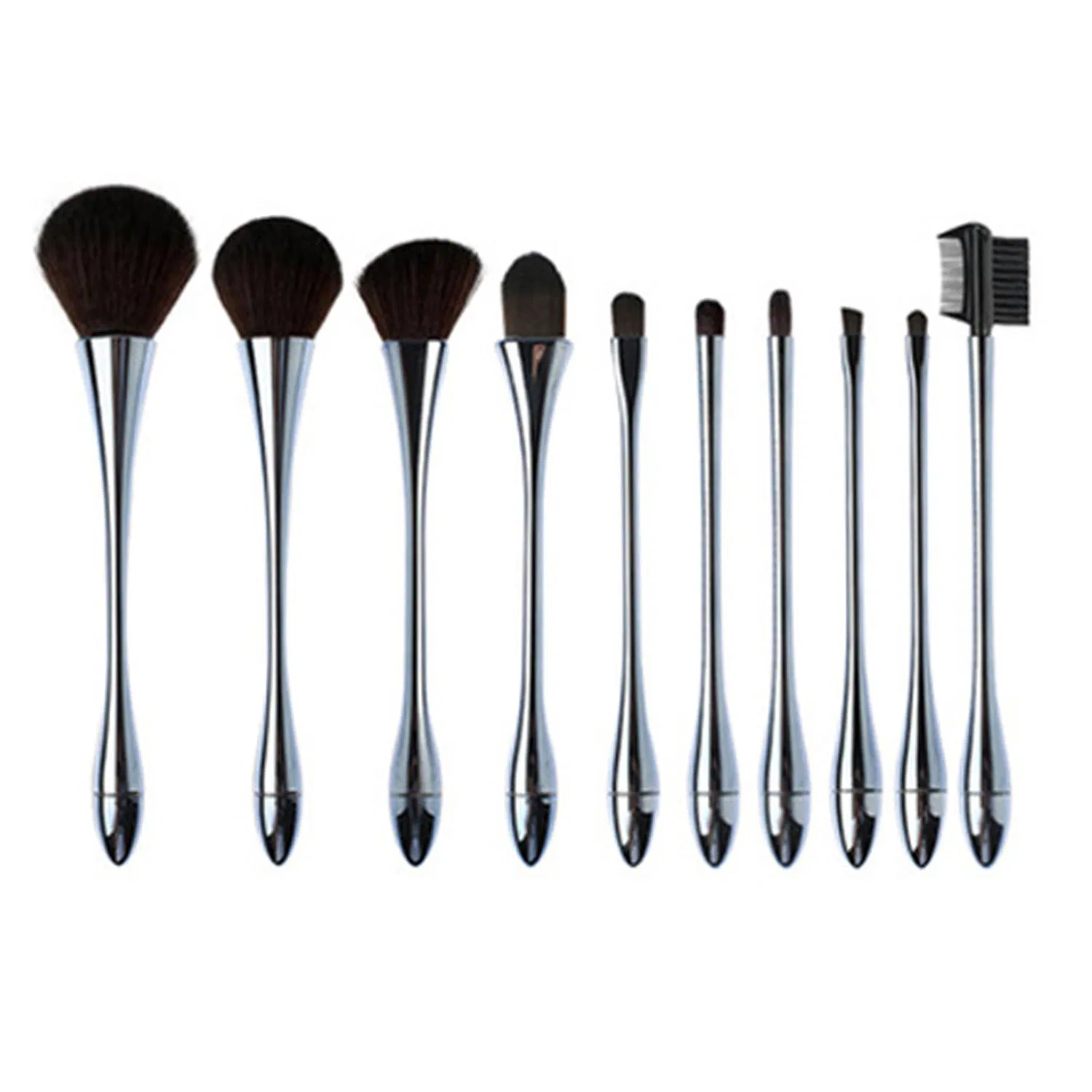 Conjunto de Pincéis de Maquiagem Profissional Beautichen 10 PCS Pincéis de Fundação de Cabelo Sintético para Mistura de Cílios