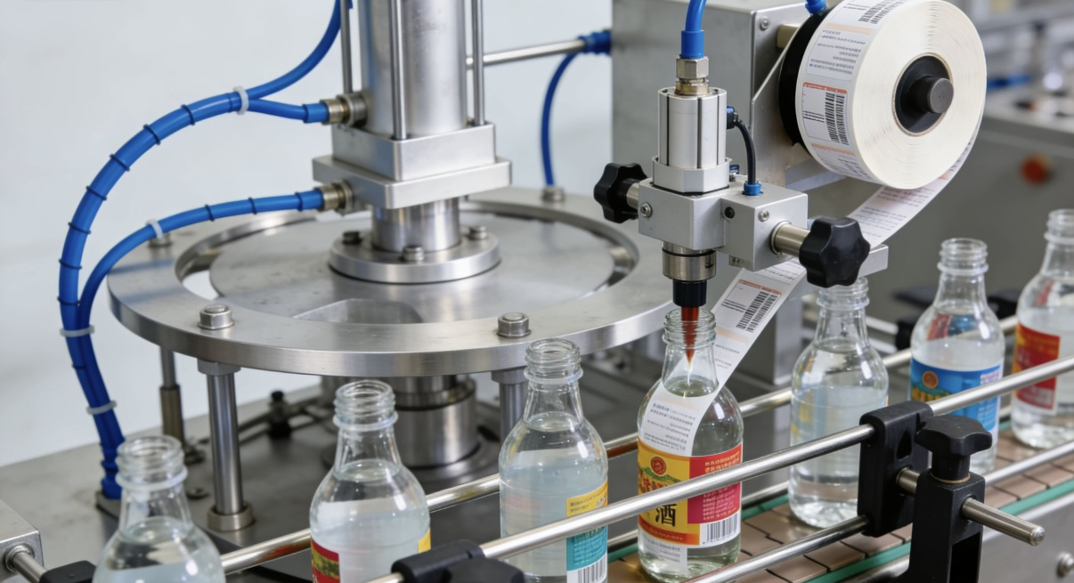 Aplicador de Etiquetas de Metal Prateado Confiável para Projetos de Rotulagem Térmica