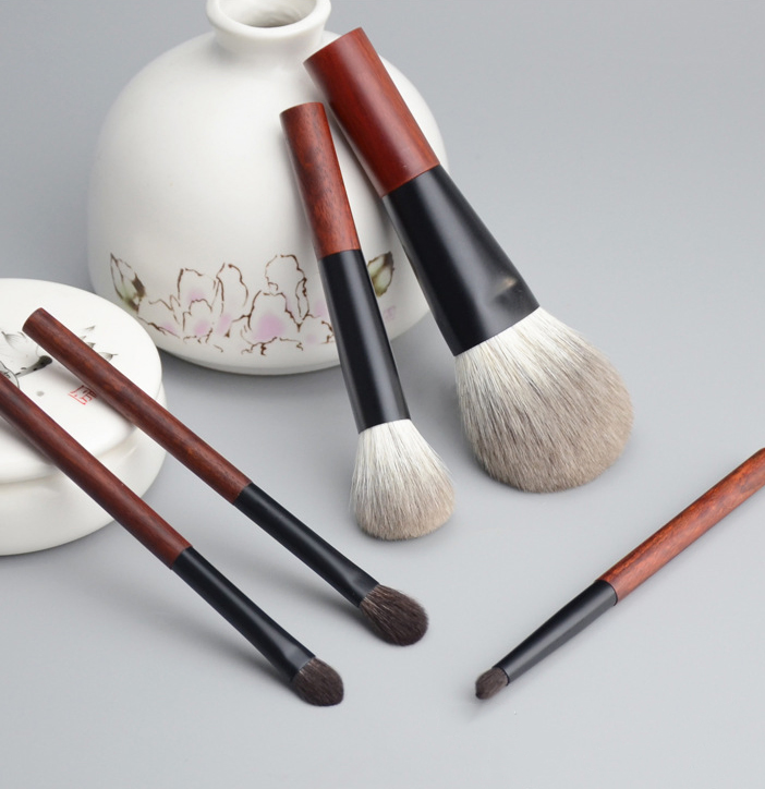 Conjunto de Pincéis de Maquiagem de Viagem em Cabelo de Cabra Personalizado