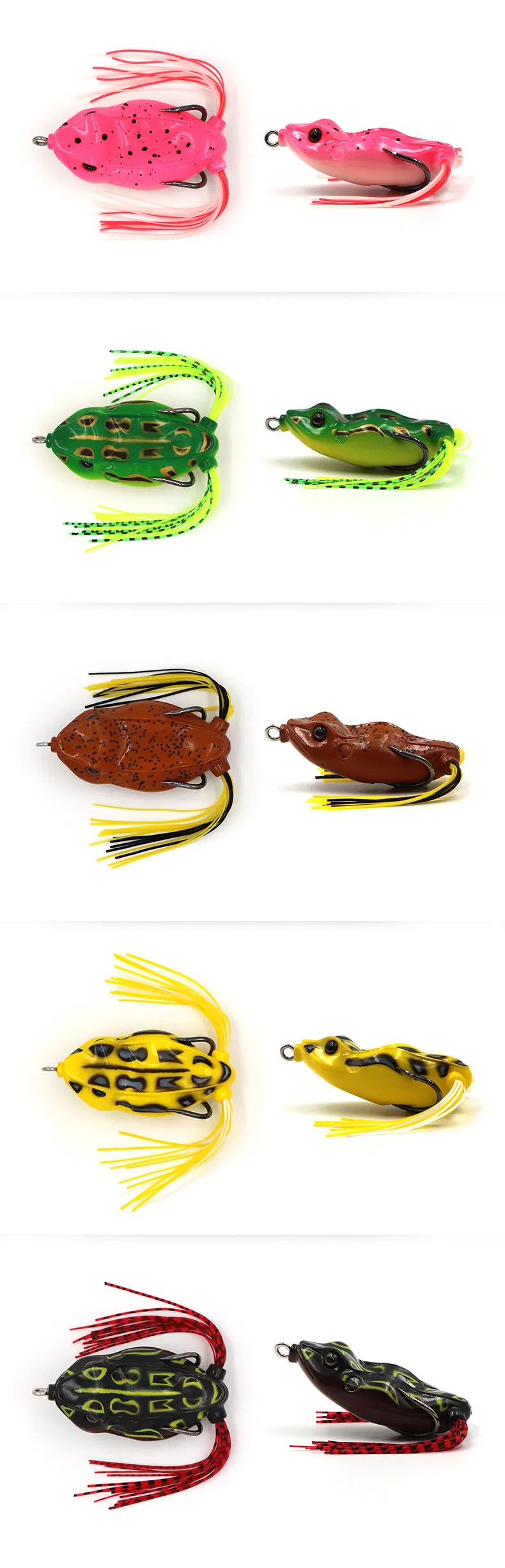 Isca de Pesca Thunderfrog com Duplo Gancho e Dupla Barba Acessórios de Equipamento de Pesca