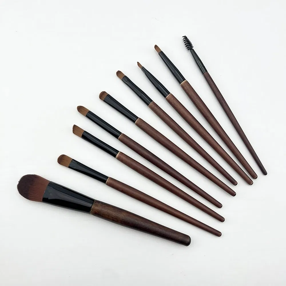 Distribuidor de Pincel de Contorno de Cerdas Naturais de Cabelo de Cabra para Mistura de Maquiagem para Sombra de Olhos
