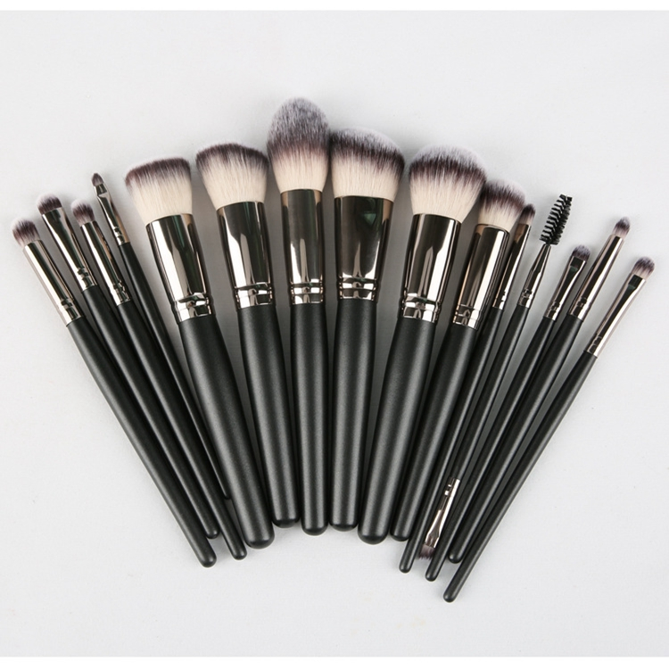 Garantia de Comércio Profissional Amostra Grátis Etiqueta Privada 15 PCS Conjunto de Pincéis de Maquiagem Kabuki Seus Próprios Pincéis de Maquiagem