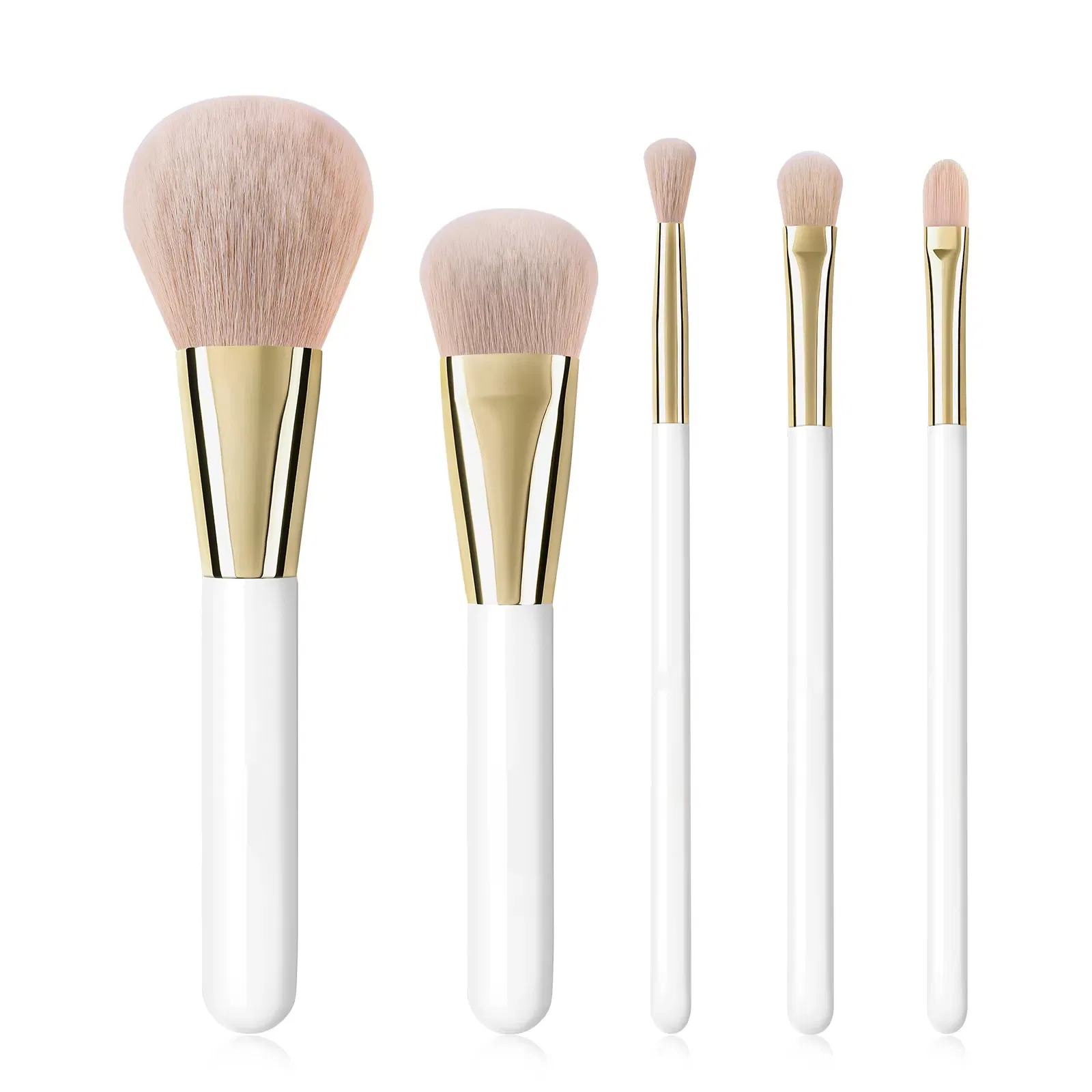 Conjunto de Pincéis de Maquiagem de Viagem Compacto com Pincéis Faciais Miniatura