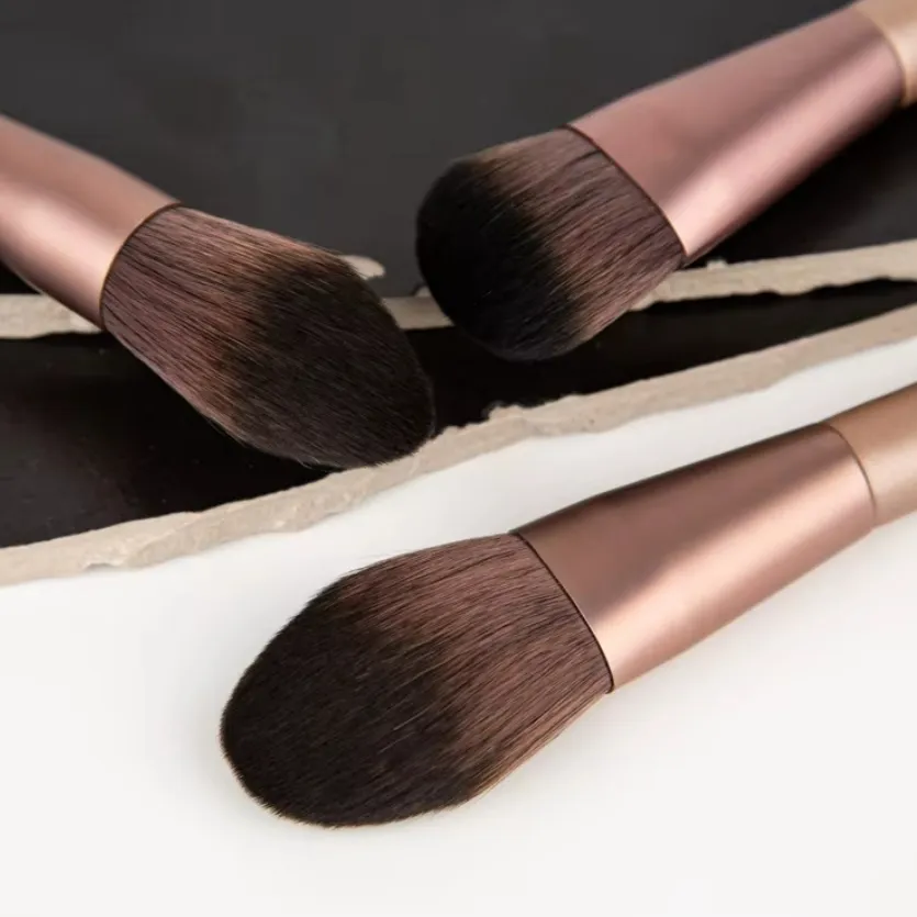 Conjunto de Pincéis de Maquiagem Profissional 12PCS Corretivo para o Rosto Sombra de Olhos Base Pó