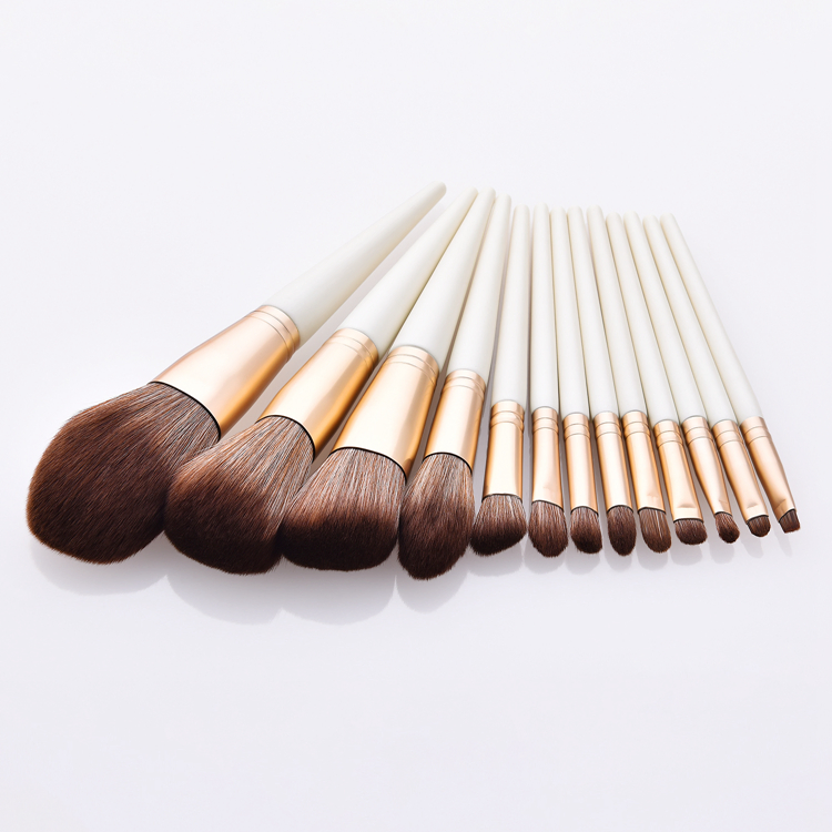 13 Conjunto de Pincéis de Maquiagem PCS Pincéis Sintéticos Premium para Base, Mistura, Blush e Pó Facial Conjunto de Pincéis de Maquiagem