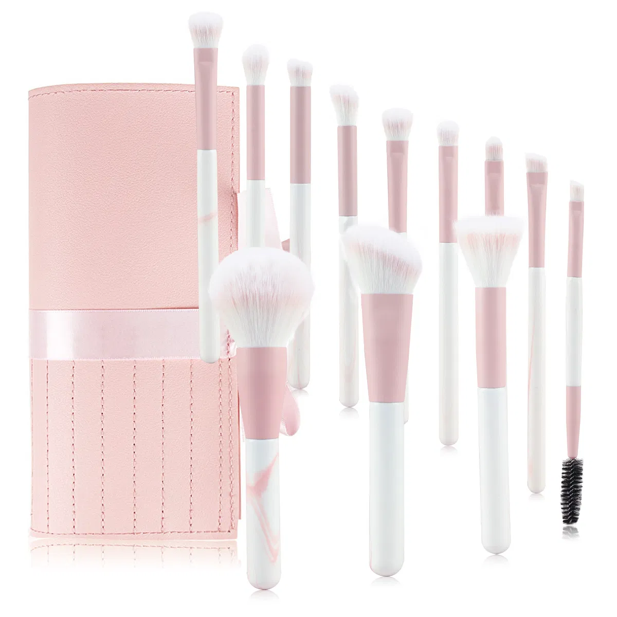 Synthetic Fiber with Wooden Handles Makeup Brush Set