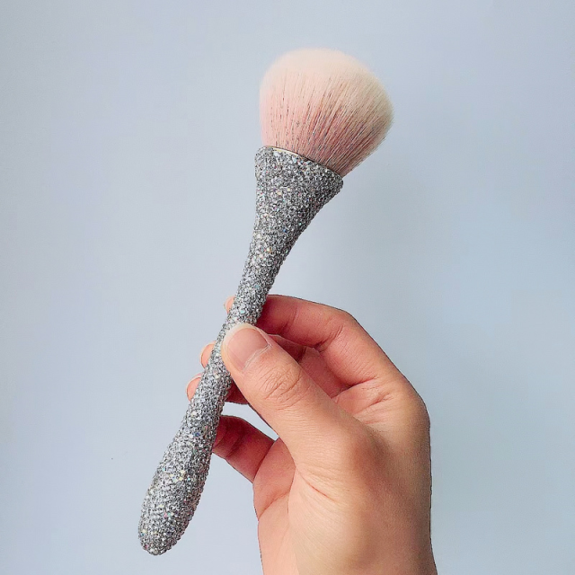 Pincéis de Maquiagem de Diamante de Luxo Pó Solto Brilhante Pincel de Fundação Blush Pincel de Iluminador Ferramentas de Beleza para o Rosto Mulheres