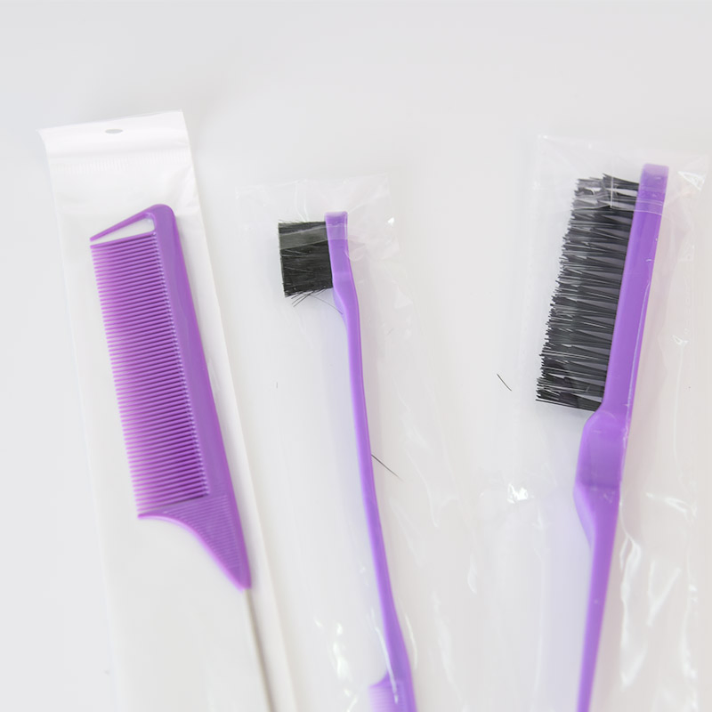 Conjunto de Pincéis para Tingimento de Cabelo, Escova de Sobrancelha de Dupla Face com Ponta Fina, Escova de Estilo de Cabelo Fofa